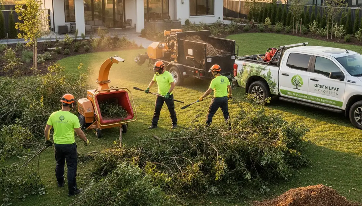 Professional shrub removal service in Sarasota, FL clearing overgrown bushes and yard debris