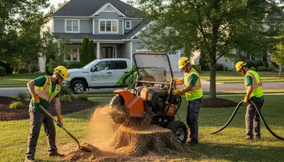 Professional stump removal service in Sarasota, FL clearing storm-damaged tree roots