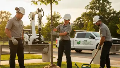Arborist planting new tree in Sarasota FL yard for Chop Chop Tree professional tree service