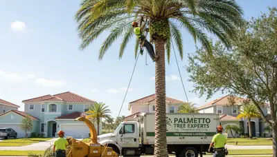 Professional tree removal service in Sarasota FL safely clearing residential property trees